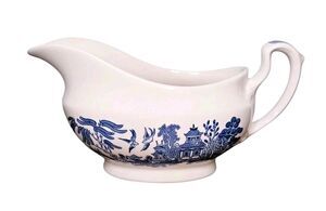 Churchill Gravy Boat Blue Willow Fine English Tableware Staffordshire England